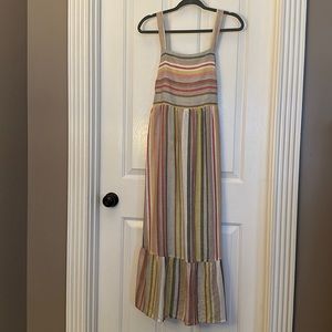 Spirit of Grace Stripe Midi Bohemian Sundress Medium